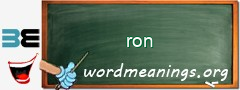 WordMeaning blackboard for ron